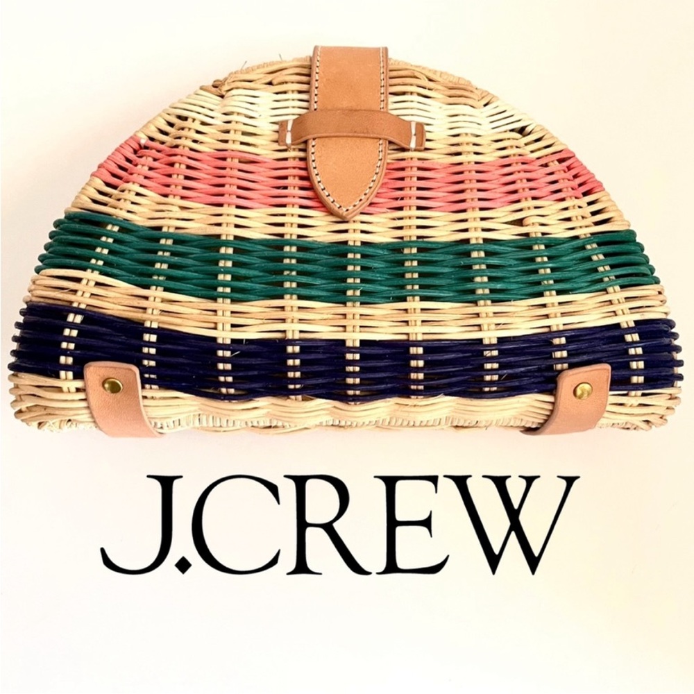 J. Crew Fan Rattan Clutch in
Multi Stripe